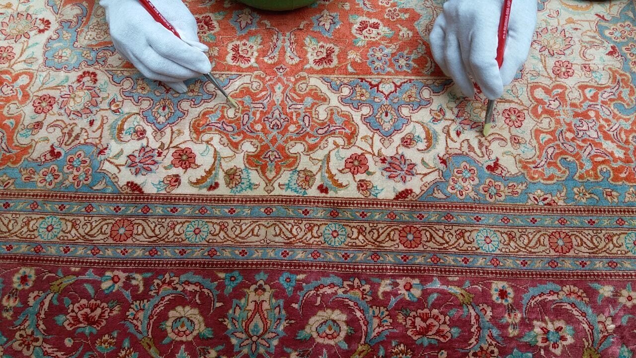 رنگ برداری فرش دستباف